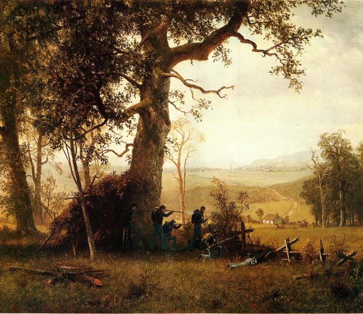 Bierstadt Paintings Guerrilla Warfare. Picket Duty in Virginia